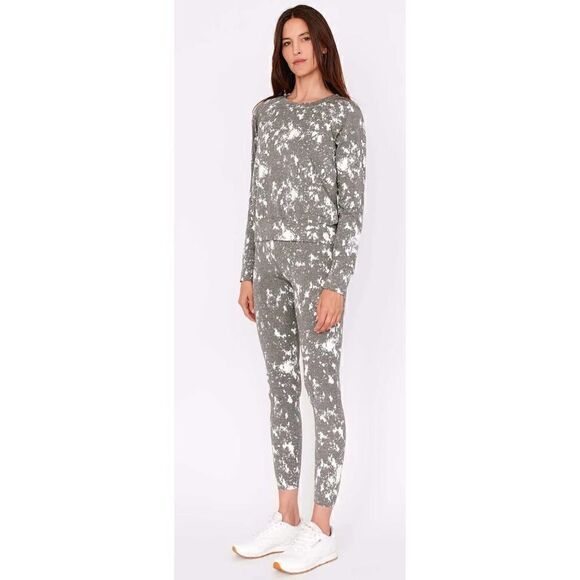 Sundry Heather Grey Abstract French Terry Sweatshirt NWT Size 2 (M) - Picture 1 of 7
